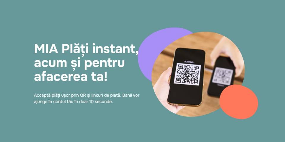 MIA Plăți Instant devine disponibilă pentru întreprinderile din Moldova